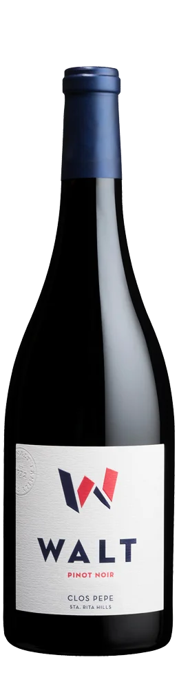 Bottle image of 2022 WALT Clos Pepe Pinot Noir against a white background
