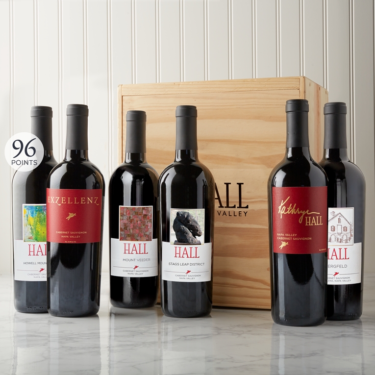 Image of HALL Ultimate Cabernet Collector Gift Set with wooden box.